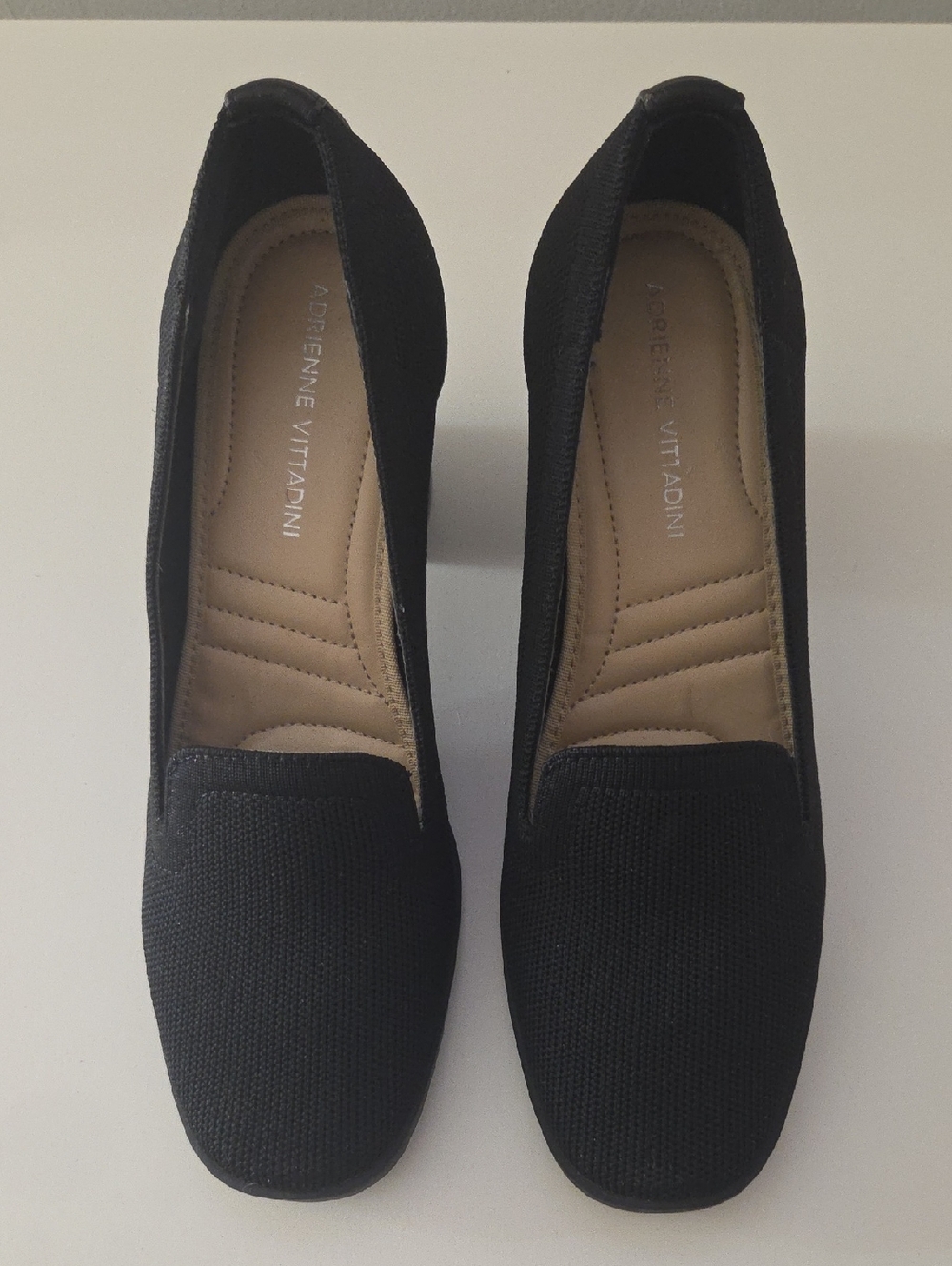 Adrienne Vittadini Black Brittiny Chunky Block Heel Size 7